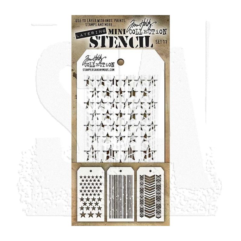 Tim Holtz - Mini Stencil Set 11