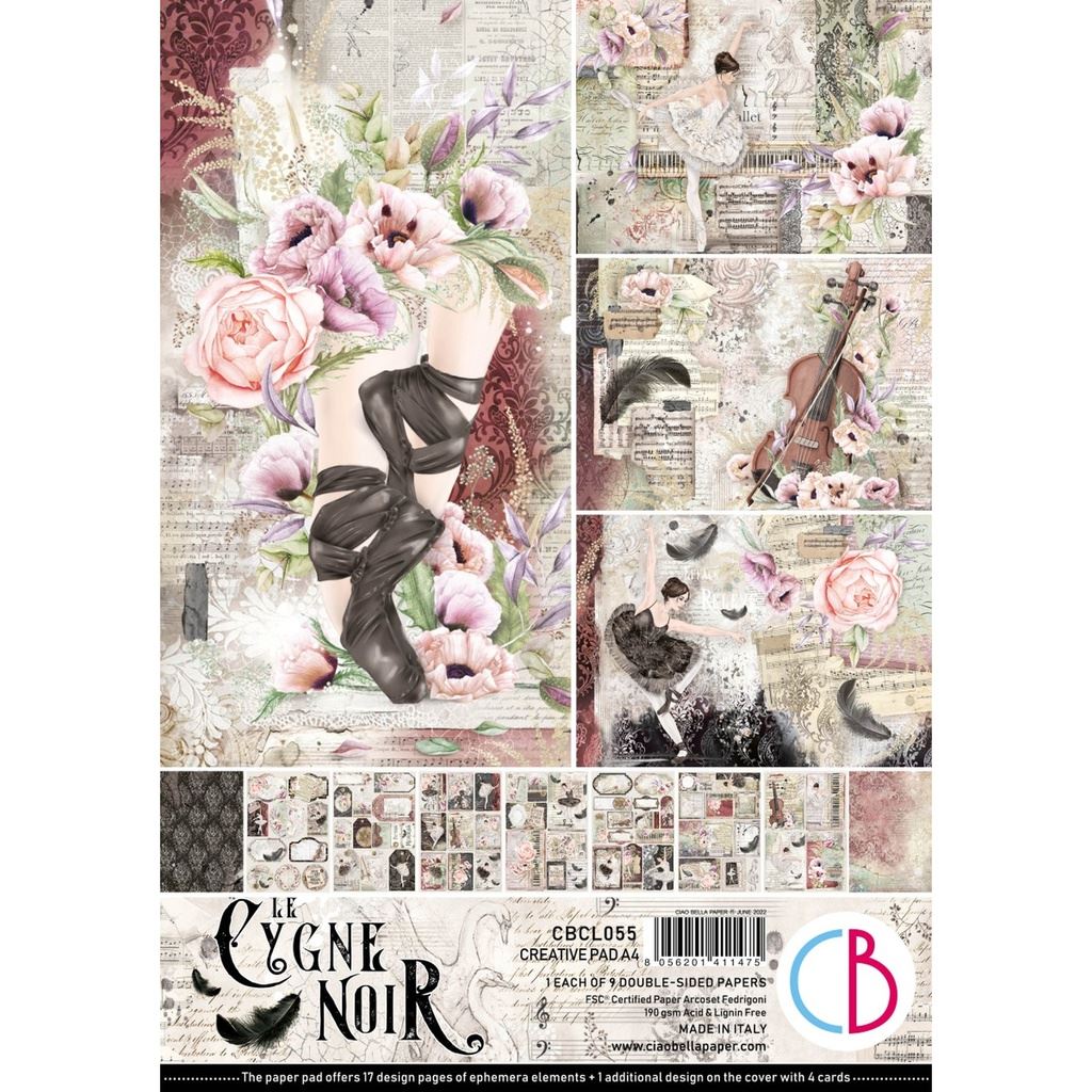 Cygne Noir (Black Swan) Creative Pad A4 9/Pack