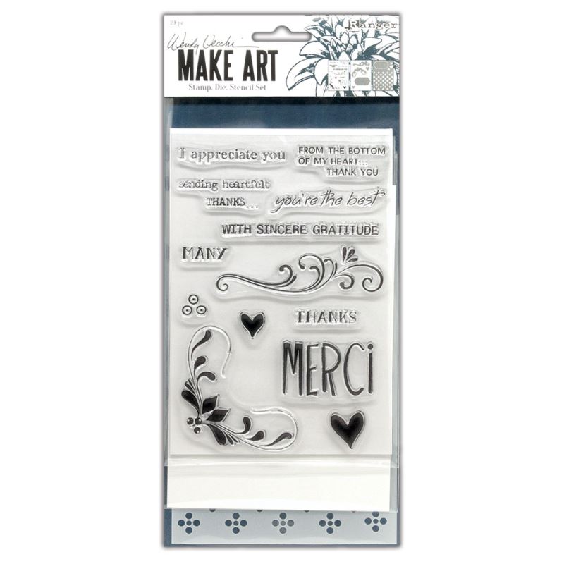 Wendy Vecchi Stamp Die Stencil Set Merci and More