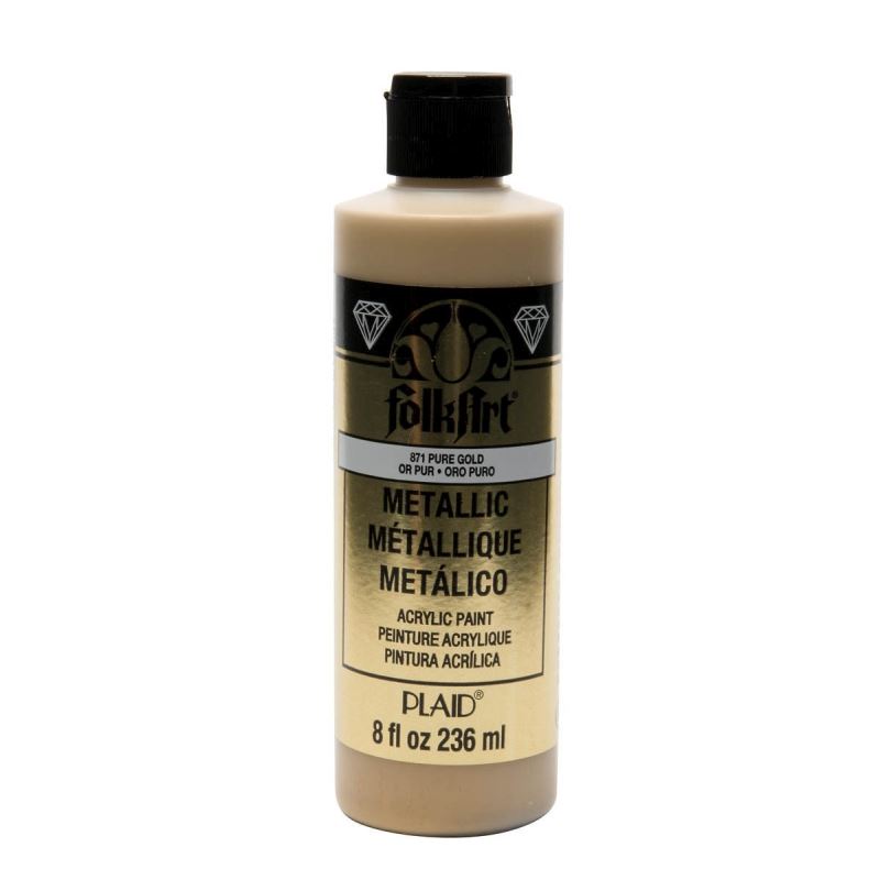 Pure Gold Metallic Folkart 8oz