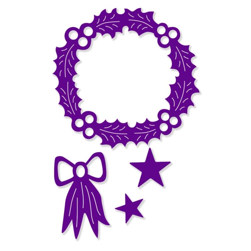 Small Holly Wreath Cutting Die