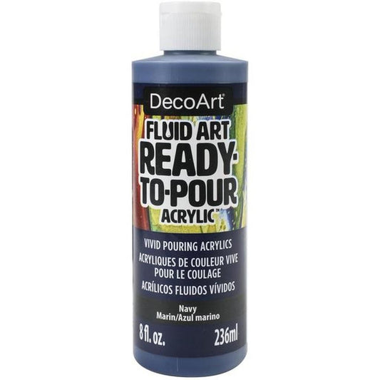 DecoArt Navy Fluid Art Ready to Pour Acrylic