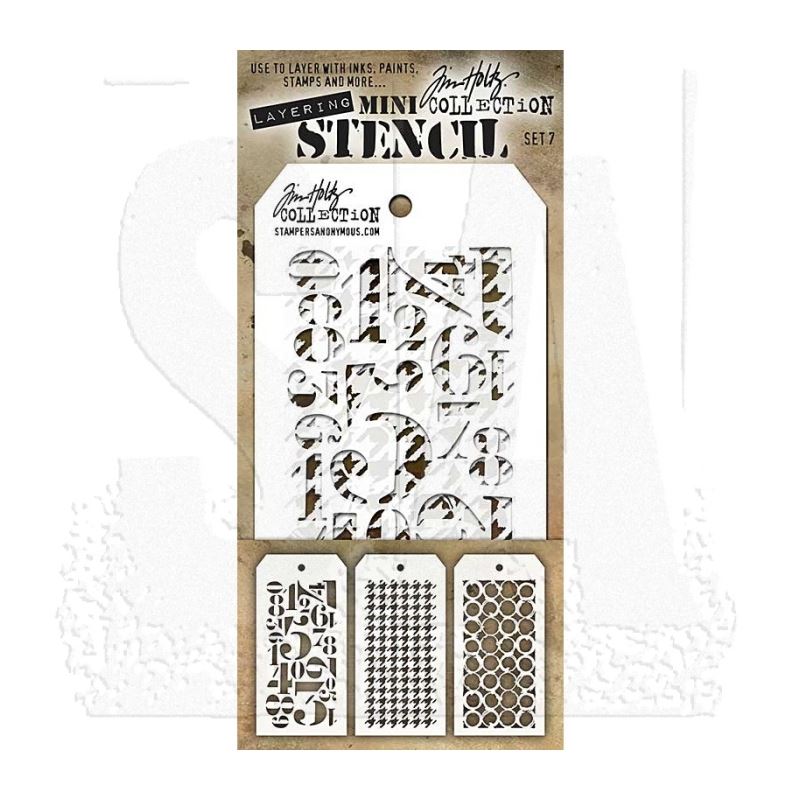 Tim Holtz - Mini Stencil Set 7