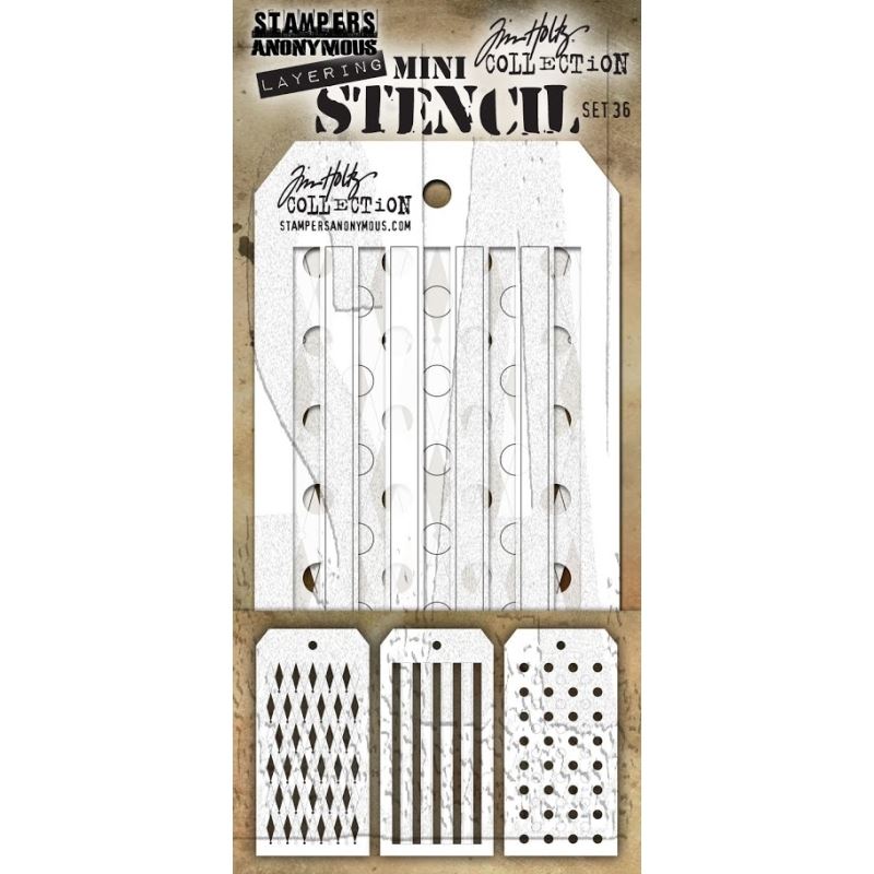 Tim Holtz - Mini Stencil Set 36
