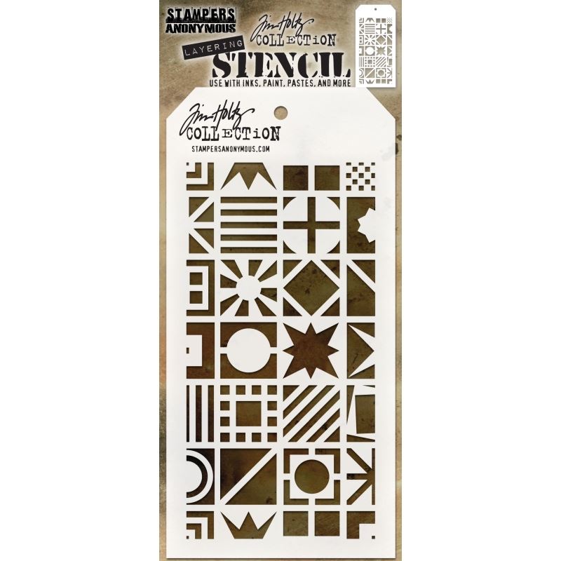 Tim Holtz - Patchwork Cube Stencils