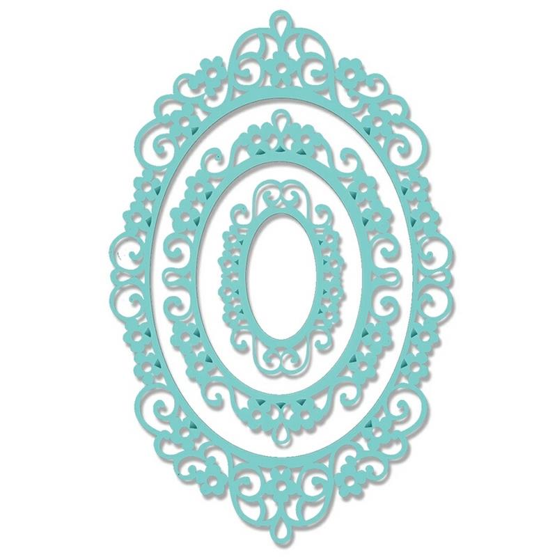 Intricate Oval Frame Sweet Dixie Cutting Die