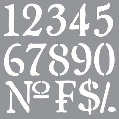 DecoArt Olde World Numbers Stencil