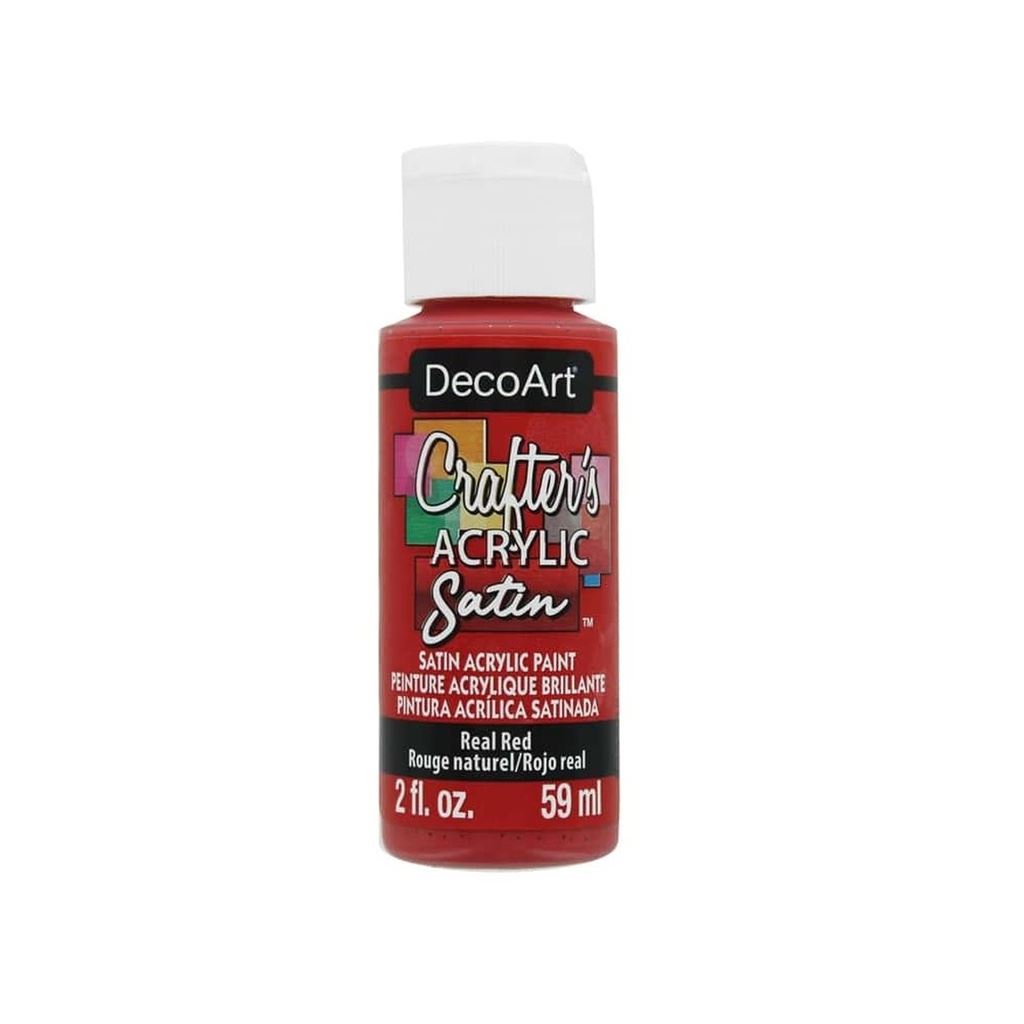 DecoArt Real Red 2oz Crafters Acrylic Satin