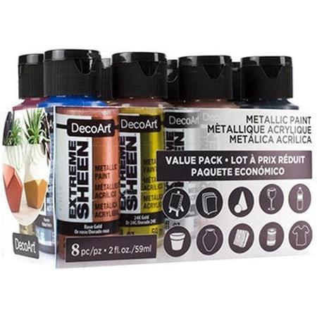DecoArt Extreme Sheen Acrylic Paint x8 – Value Pack
