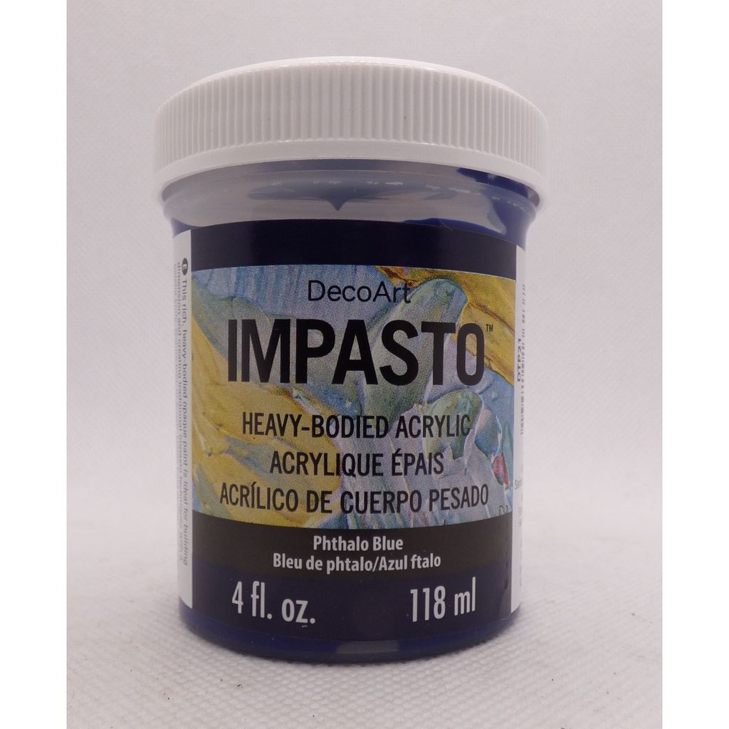DecoArt Phthalo Blue 4oz Traditions Impasto Paint