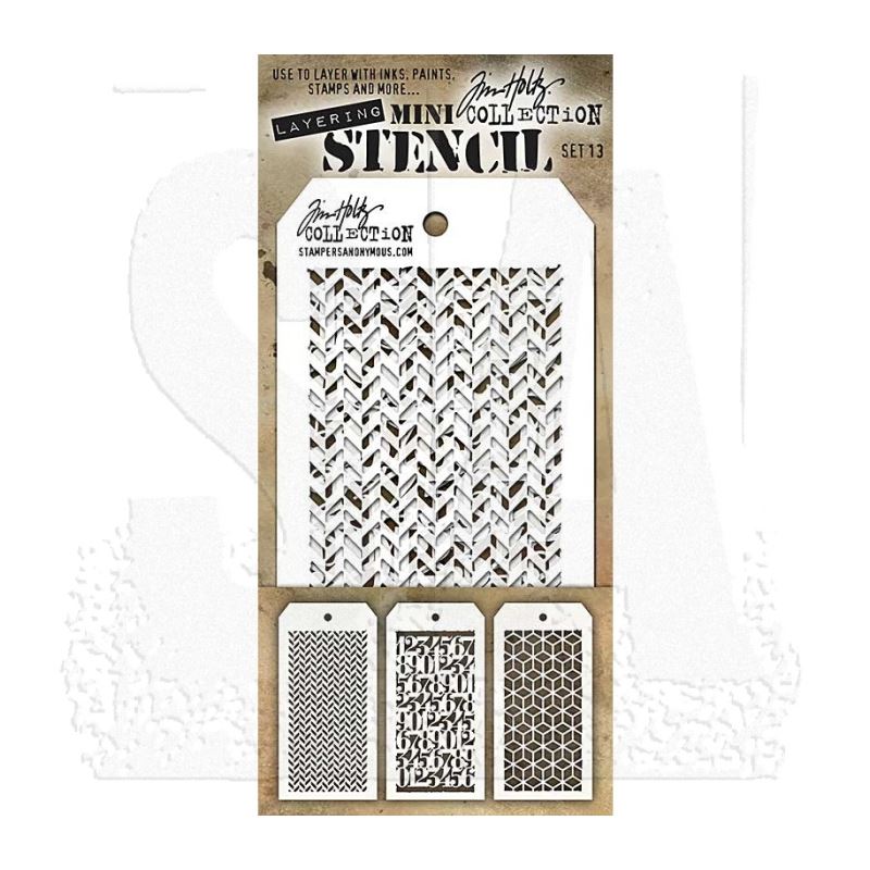 Tim Holtz - Mini Stencil Set 13
