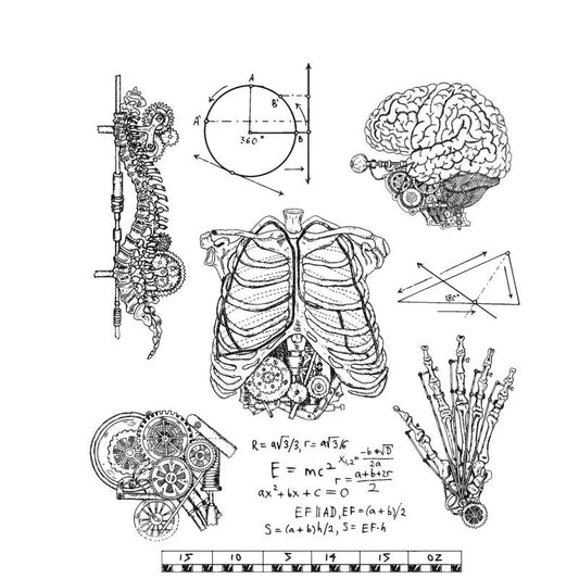 Tim Holtz - WEIRD SCIENCE Cling Stamps