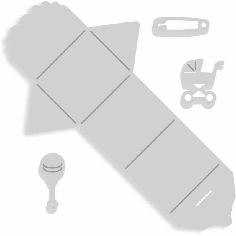 SCC Baby Love Mini Notes Sweet Dixie Cutting Die