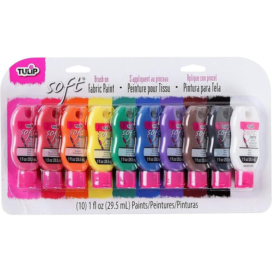 Tulip Rainbow Soft Fabric Paint 1oz - 10 pack