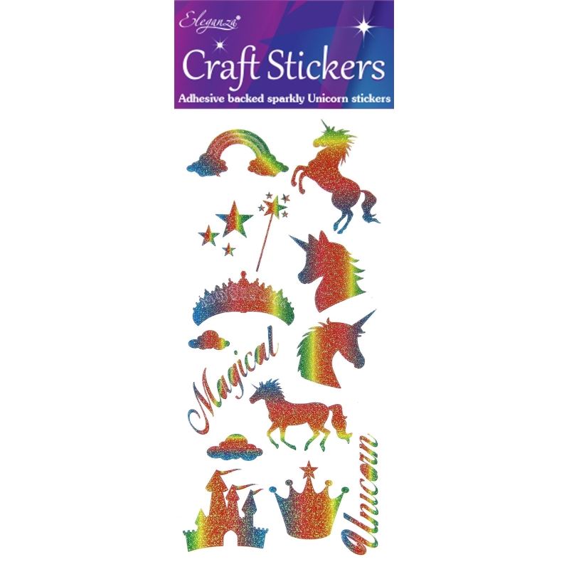 Eleganza Craft Sticker – 20 Große Blumen-Aufkleber, Klar/silber, Für Scrapbooking & Deko