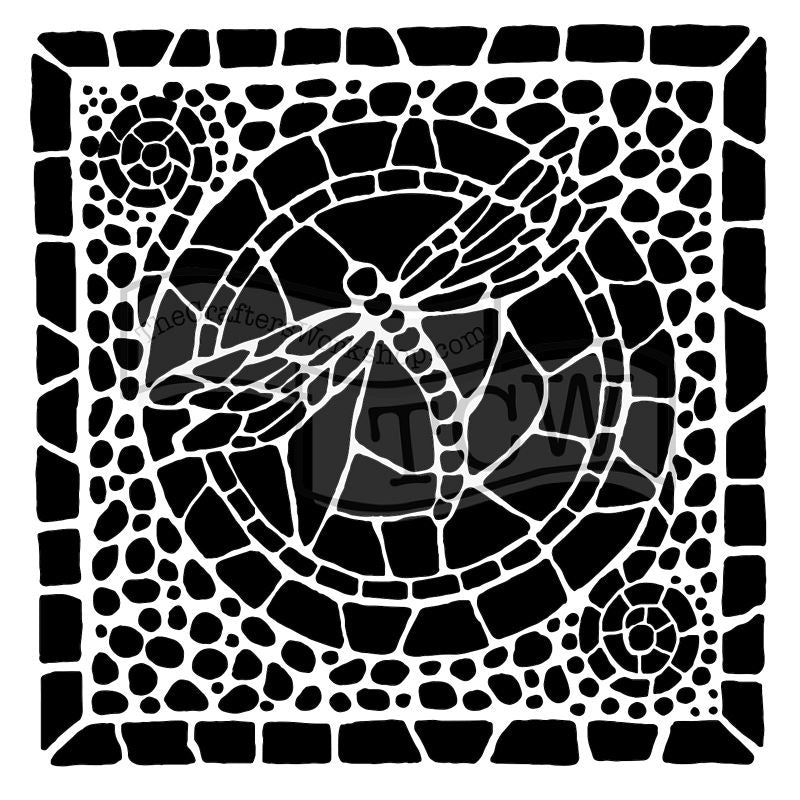 6x6 Stencil Winged Mosaic