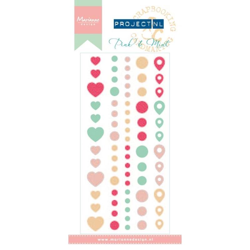 Enamel stickers - Pink & Mint