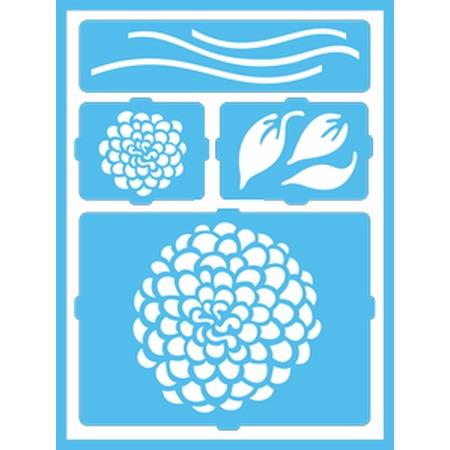 DecoArt Zinnias Patio Paint Stencil