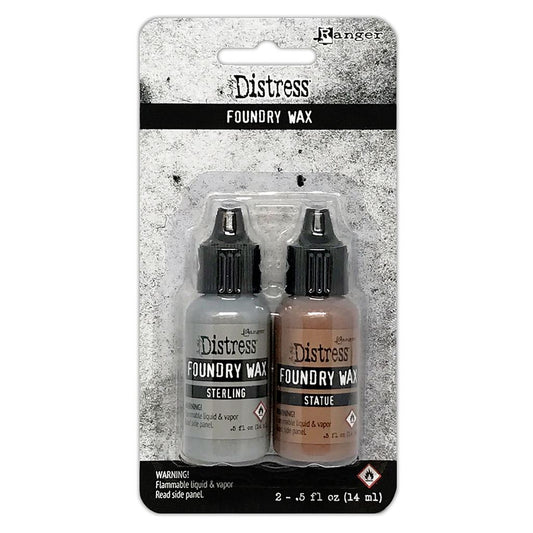 Tim Holtz Distress Foundry Wax Kit - Sterling/Statue