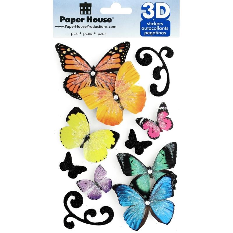 Paper House Productions - 3D Butterflies Stickers