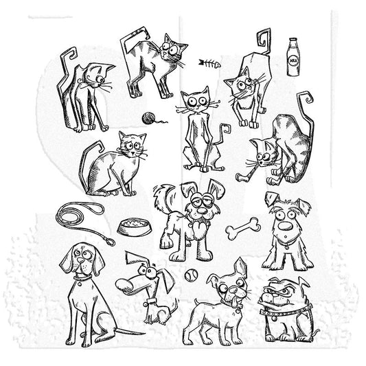 Tim Holtz - Mini Cats & Dogs- Stamp