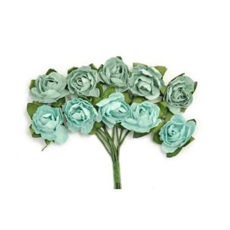 Mini Paper Blooms - Sage