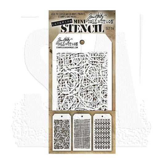 Tim Holtz - Mini Stencil Set 14