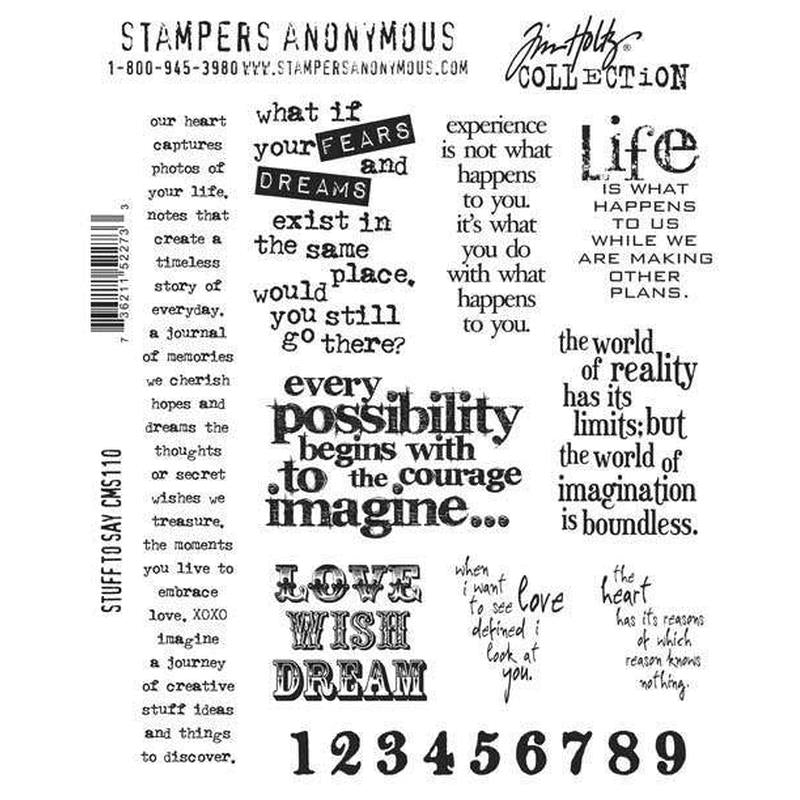 Tim Holtz - Stuff to say- Stamp