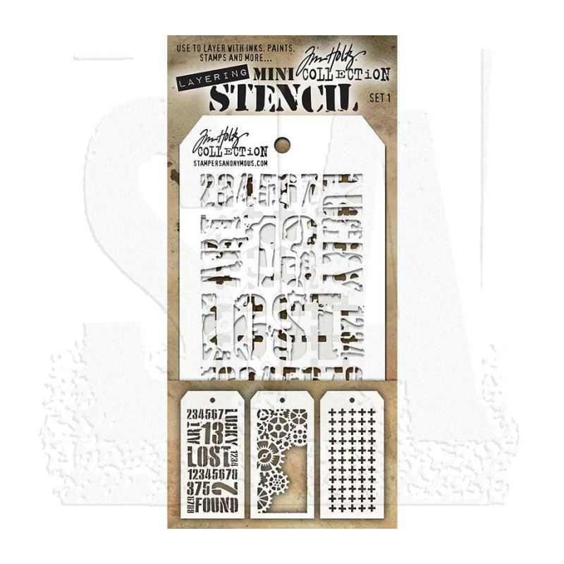 Tim Holtz - Mini Stencil Set 1