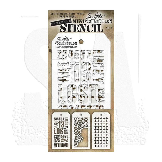 Tim Holtz - Mini Stencil Set 1