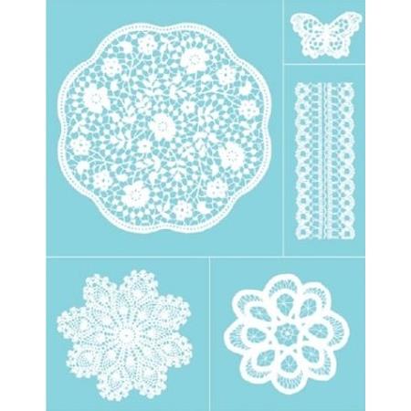 Ms Glass Silkscreen Doily Lace