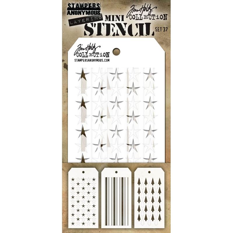 Tim Holtz - Mini Stencil Set 37