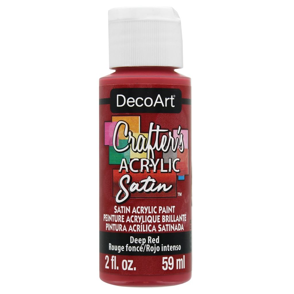 DecoArt Deep Red 2oz Crafters Acrylic Satin