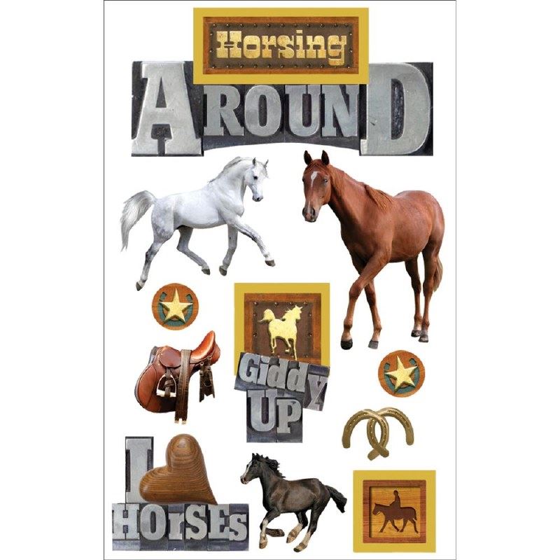 Paper House Productions - 3D Horsing Around Stickers
