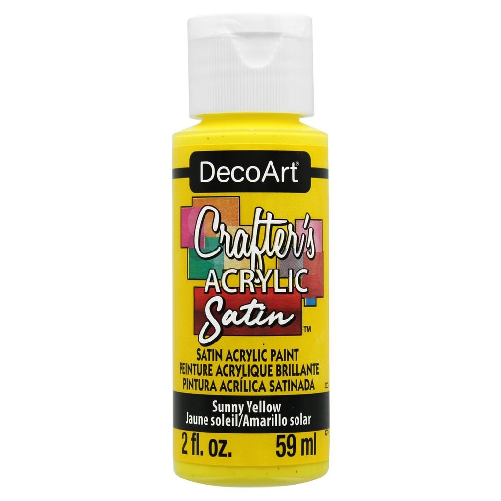 DecoArt Sunny Yellow 2oz Crafters Acrylic Satin