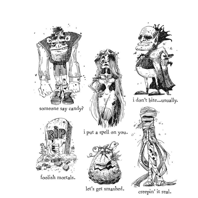 Tim Holtz - MONSTER REUNION Cling Stamps