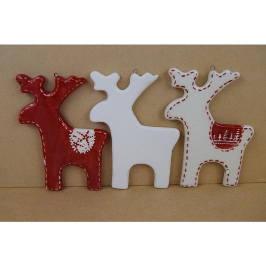 Christmas Hanging Nordic Reindeer Box Quantity 12