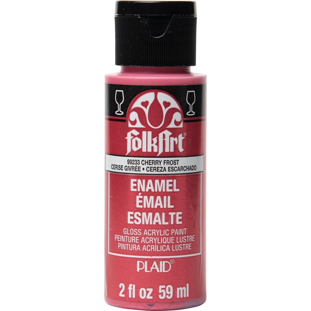 Metallic Cherry Frost Folkart Enamels Metallic/Glitter - 2 Oz.