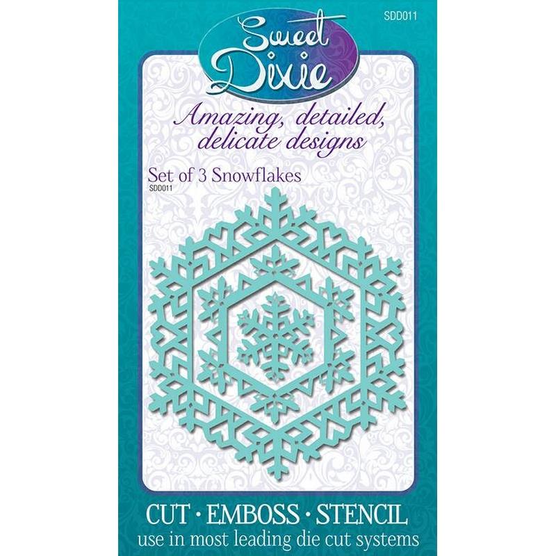 Set of 3 Snowflakes Sweet Dixie Cutting Die