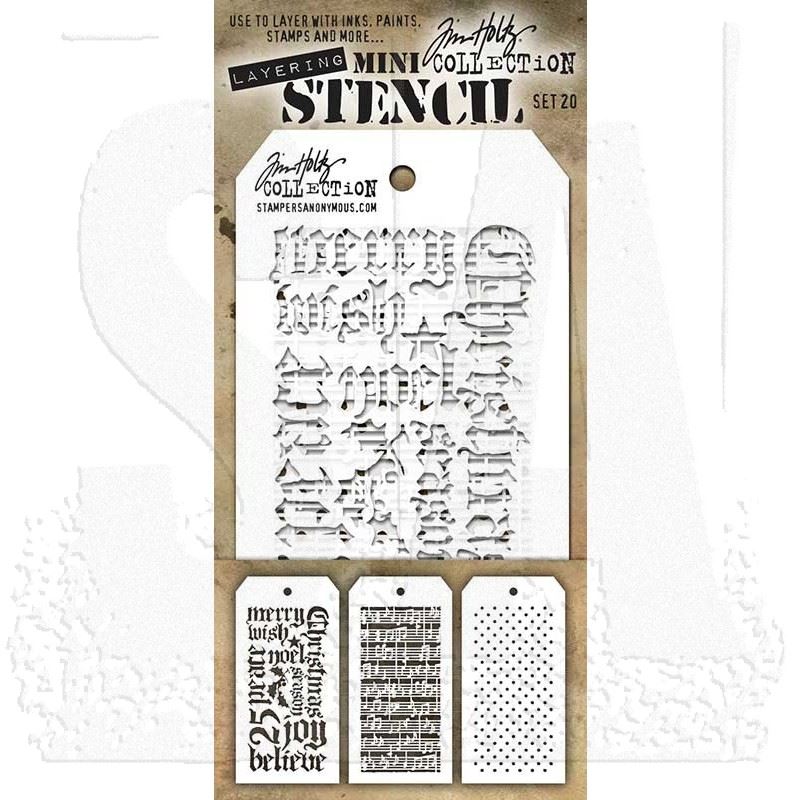 Tim Holtz - Mini Stencil Set 20