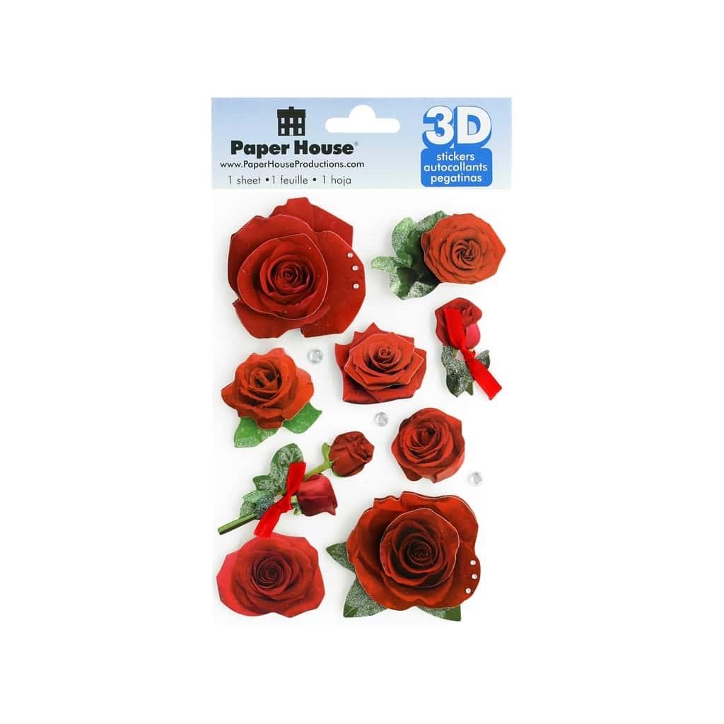 Paper House Productions - Roses 3D Stickers