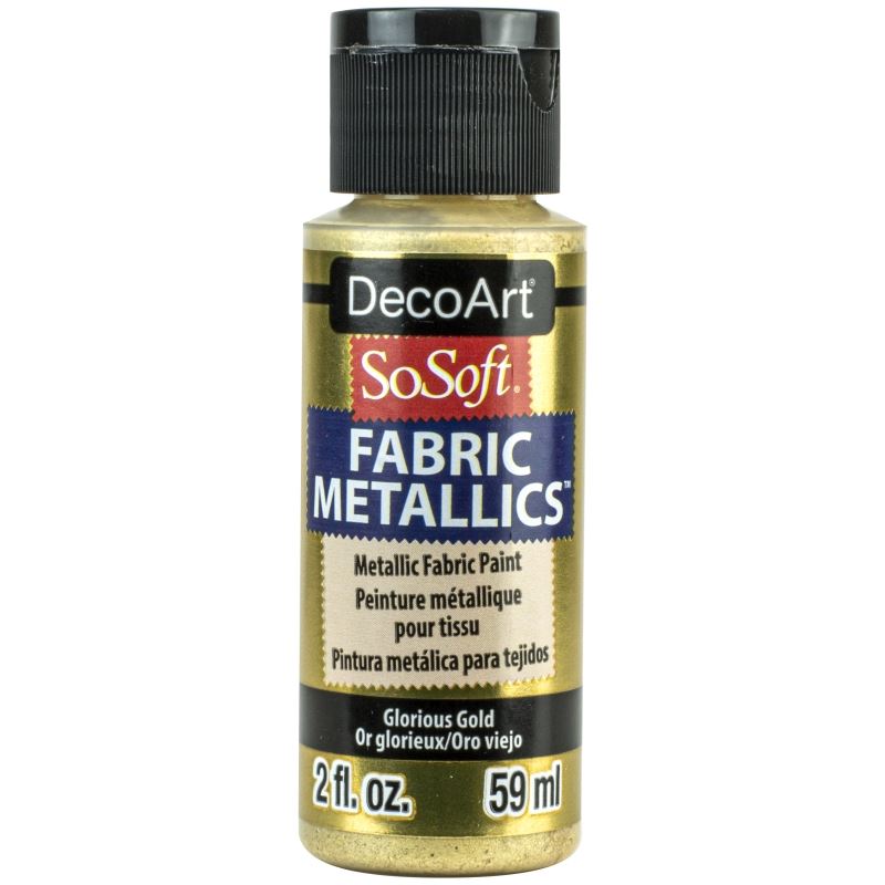 DecoArt Glorious Gold 2oz Fabric Metallics Paint