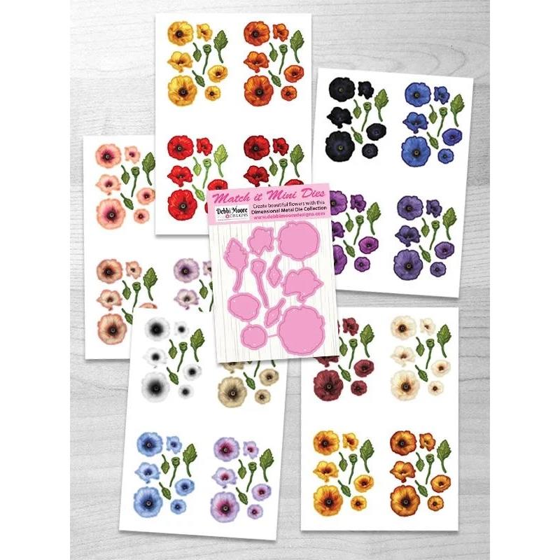 Mini Match It - Poppy Flower Die and Flower Sheets with Forever Code