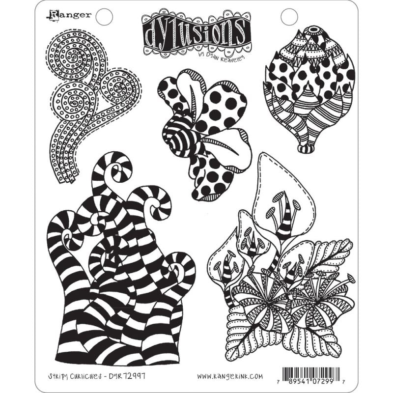 Stamp Stripy Curlicues