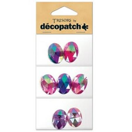 Oval shapes, pink / purple