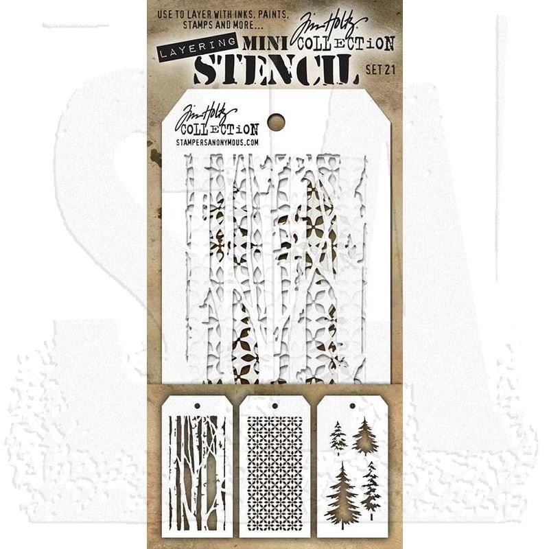 Tim Holtz - Mini Stencil Set 21