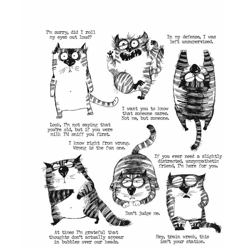 Tim Holtz - SNARKY CAT Cling Stamps