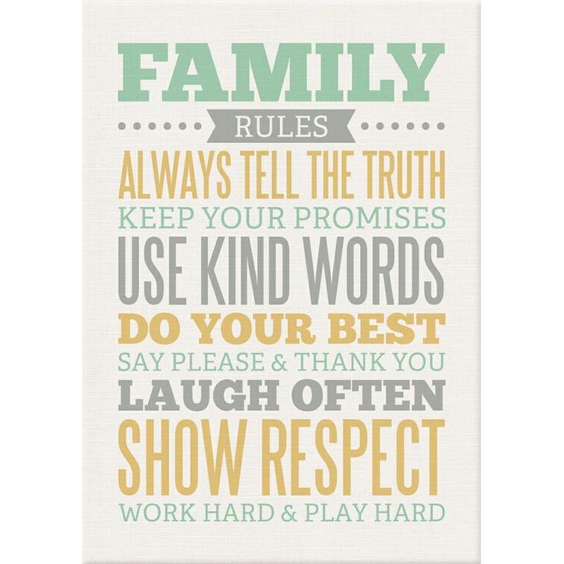 Family Rules - Art Board Sold in Singles