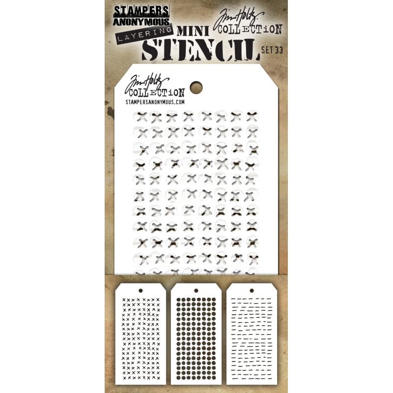 Tim Holtz - MINI STENCIL SET 33