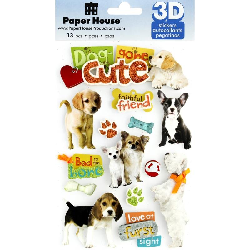 Paper House Productions - 3D Dog Gone Cute Stickers